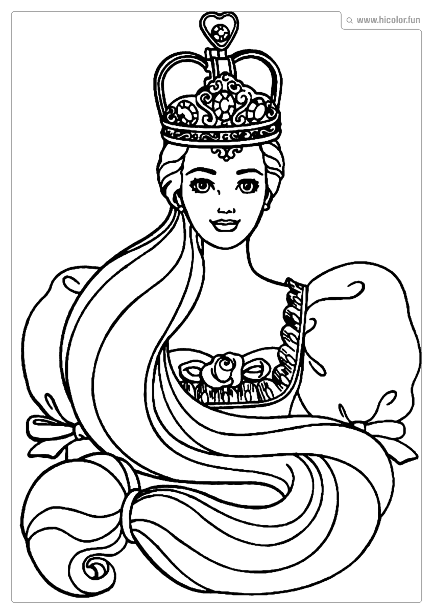 DESENHO PARA COLORIR BARBIE PRINCESA