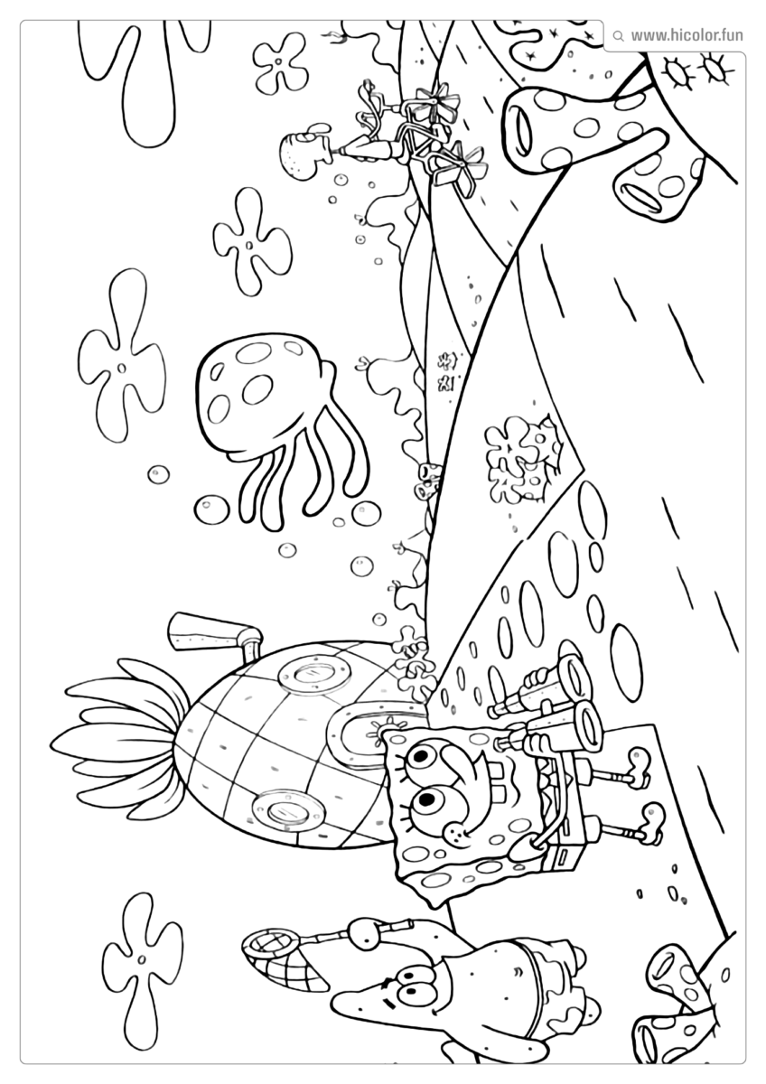 DESENHO PARA COLORIR BOB ESPONJA
