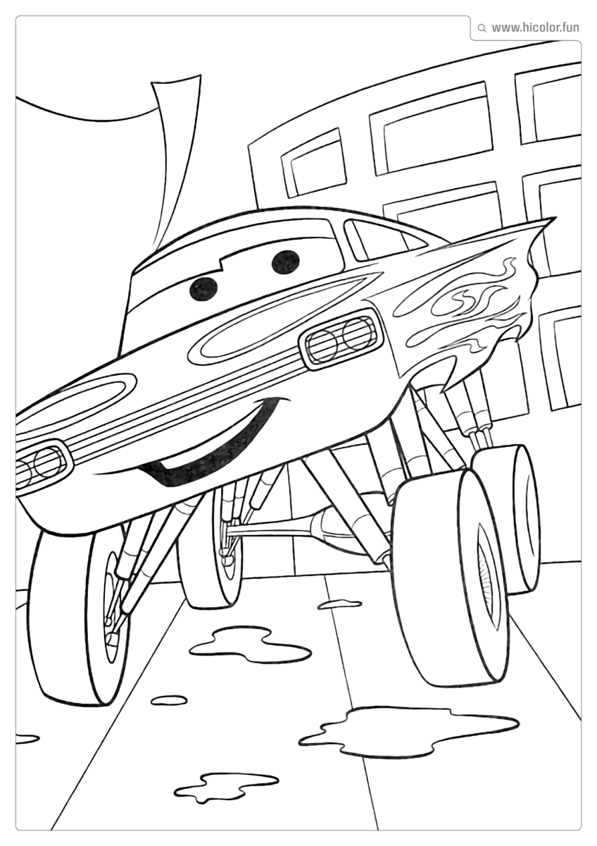 DESENHO PARA COLORIR CARROS DISNEY RAMONE