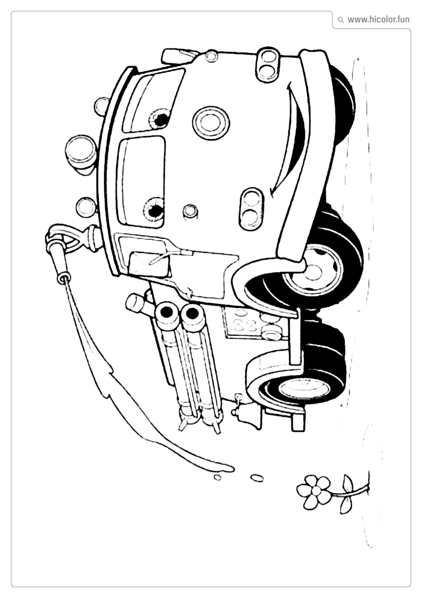 DESENHO PARA COLORIR CARROS DISNEY RUIVO