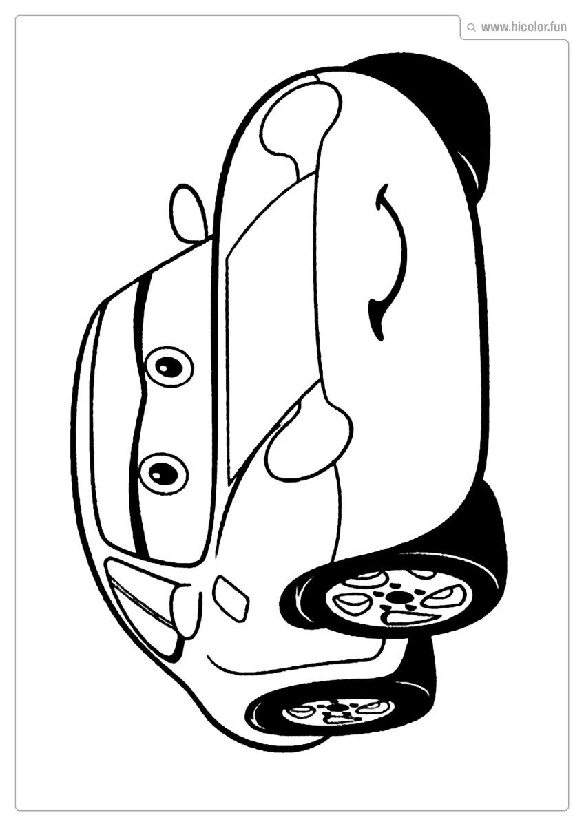 DESENHO PARA COLORIR CARROS DISNEY SALLY COZY CONE