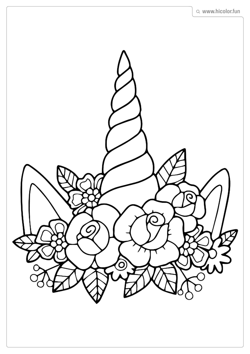 DESENHO PARA COLORIR CHIFRE DE UNICóRNIO PARA IMPRIMIR
