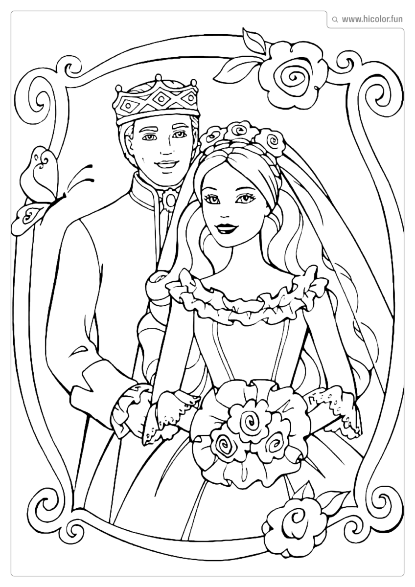 DESENHO PARA COLORIR DA BARBIE PRINCESA