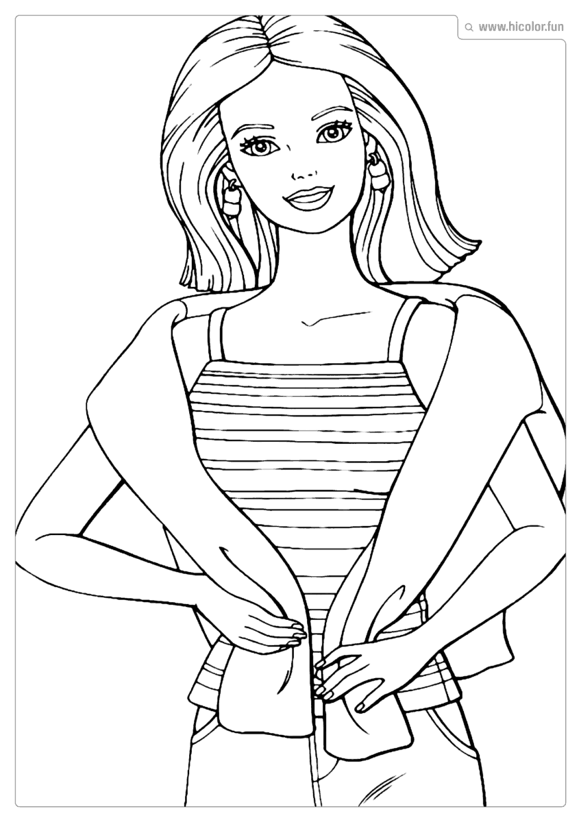 DESENHO PARA COLORIR DA BARBIE