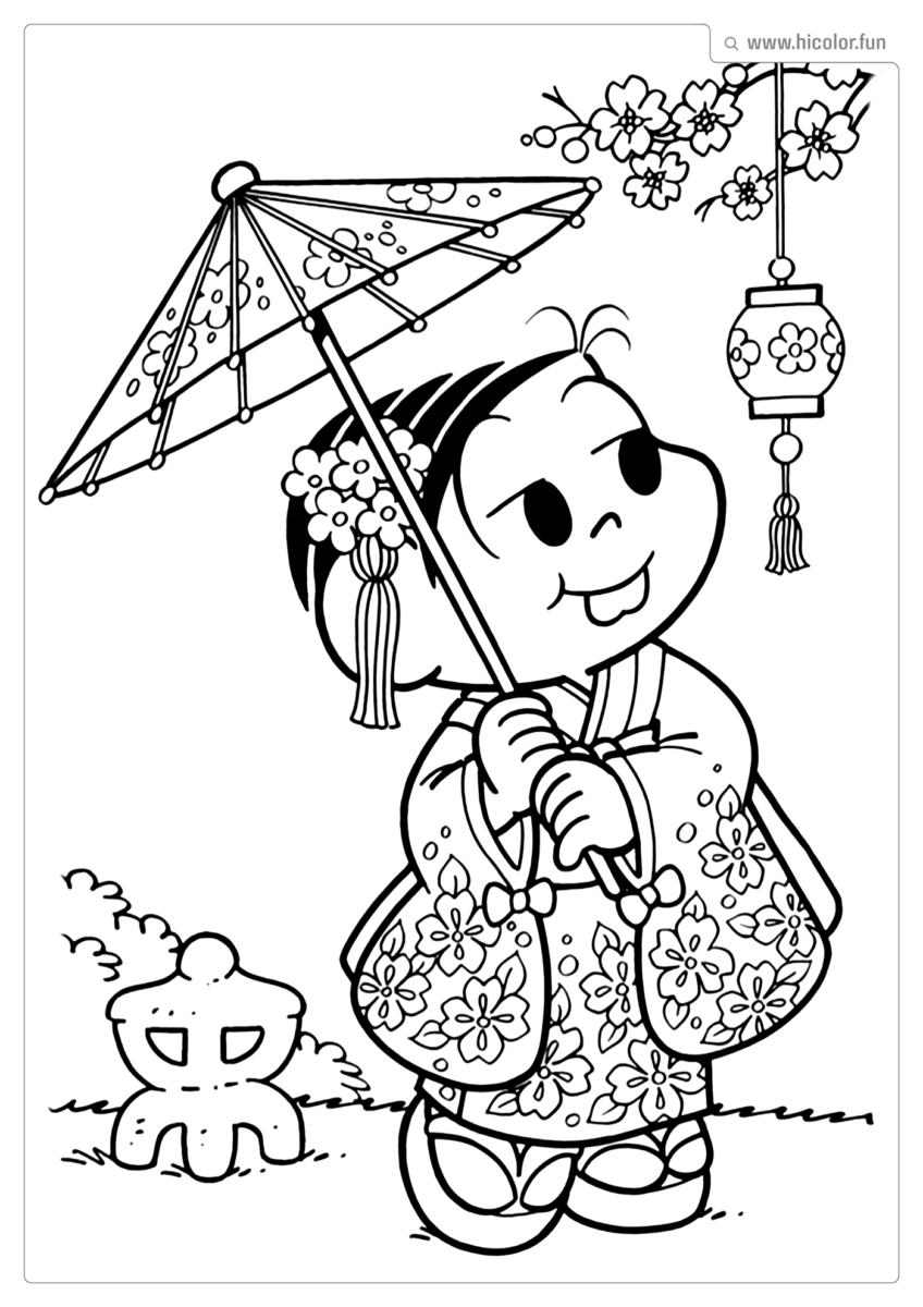 DESENHO PARA COLORIR DA MONICA