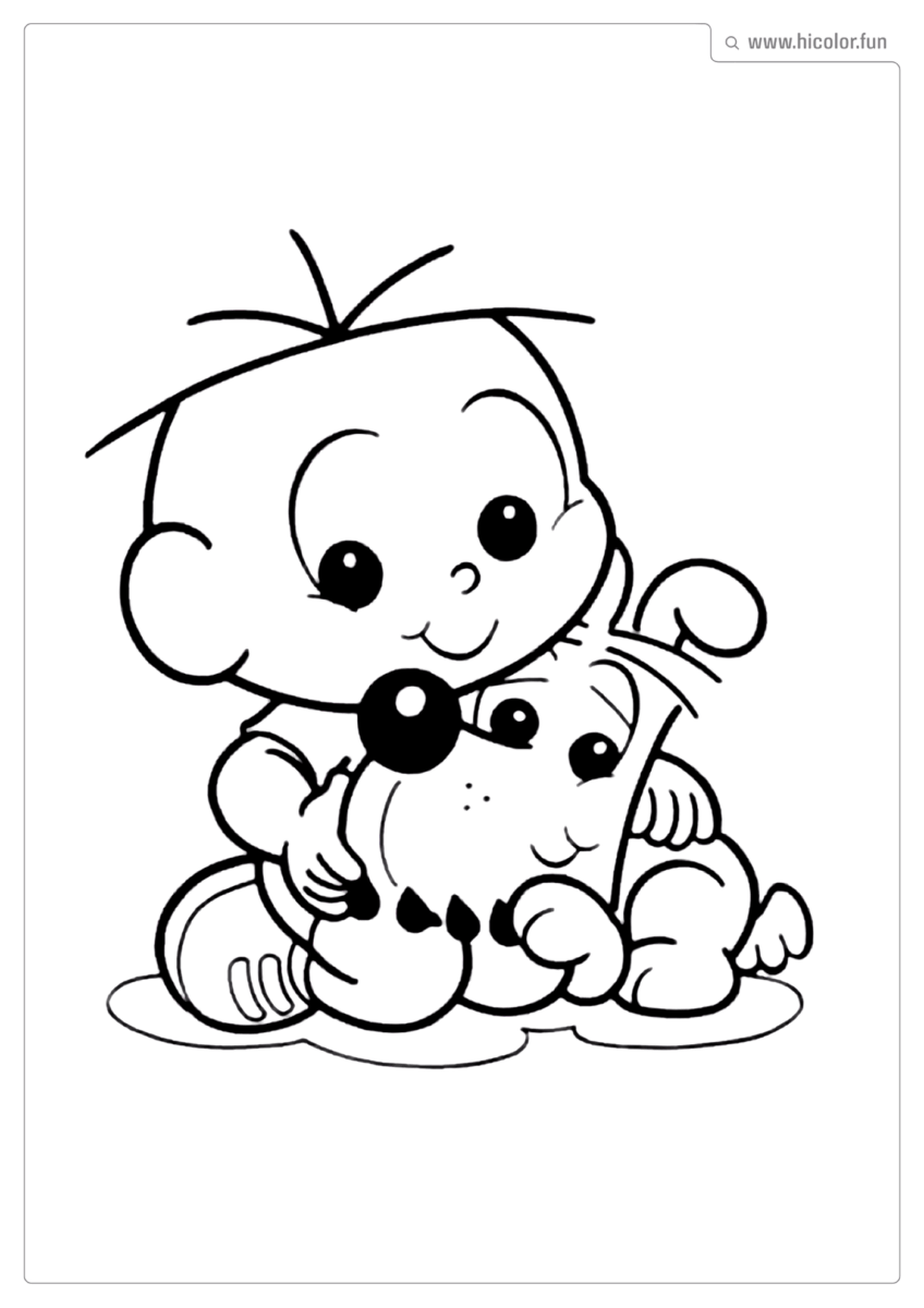 DESENHO PARA COLORIR DA TURMA DA MôNICA BABY BEBE BIDU E CEBOLINHA