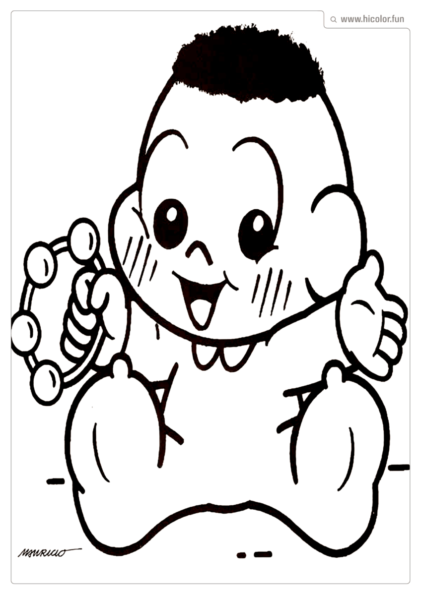 DESENHO PARA COLORIR DA TURMA DA MôNICA BABY BEBE CASCãO 3