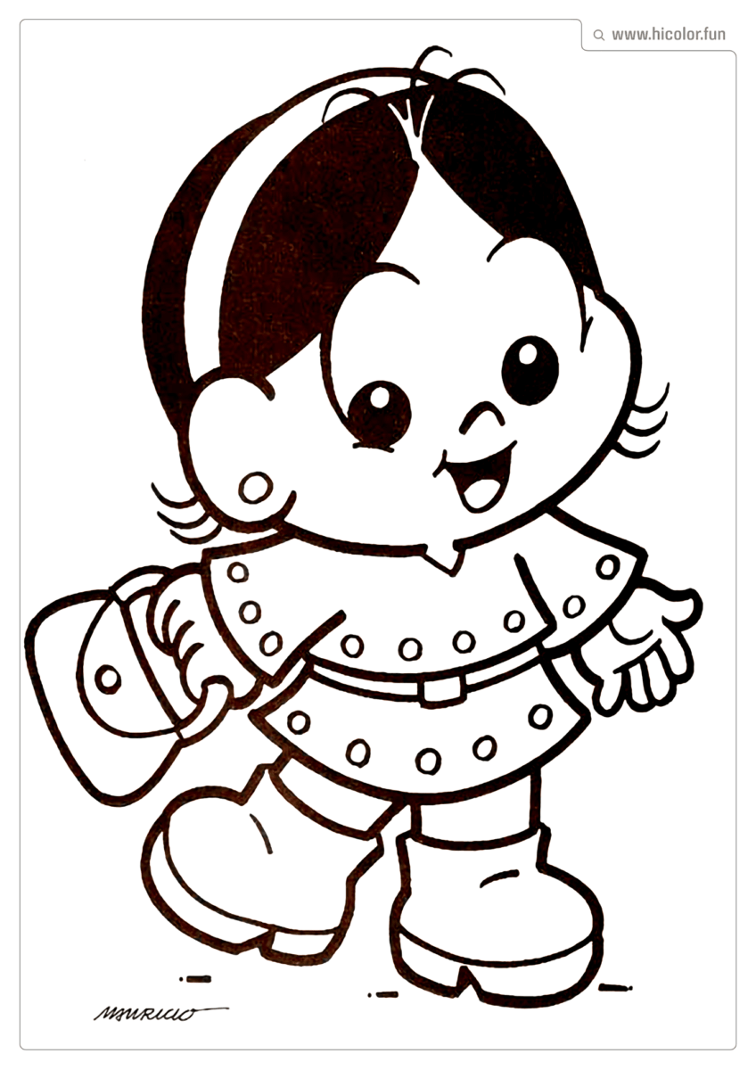 DESENHO PARA COLORIR DA TURMA DA MôNICA BABY BEBE MAGALI 2