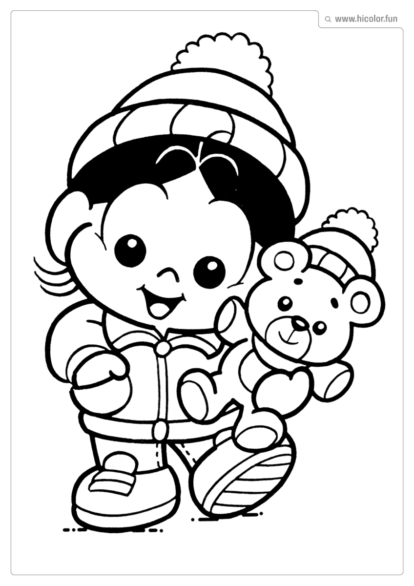 DESENHO PARA COLORIR DA TURMA DA MôNICA BABY BEBE MAGALI