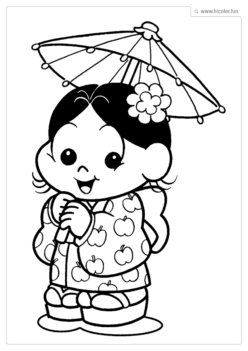 DESENHO PARA COLORIR DA TURMA DA MôNICA BABY BEBE MONICA GUARDA CHUVA