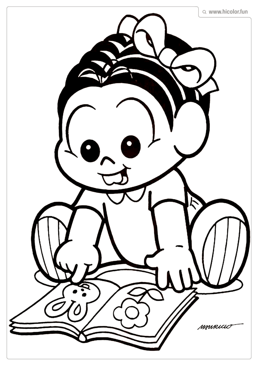 DESENHO PARA COLORIR DA TURMA DA MôNICA BABY BEBE MONICA LICRO