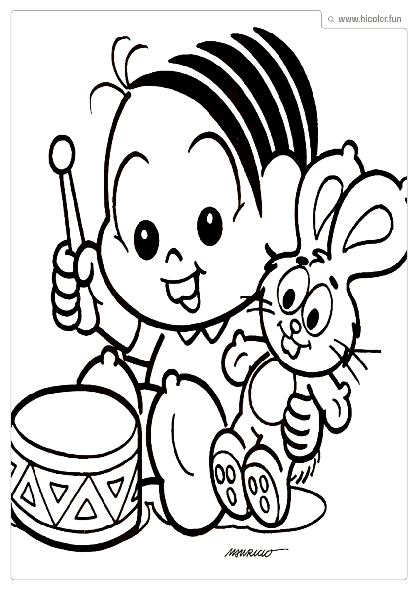 DESENHO PARA COLORIR DA TURMA DA MôNICA BABY BEBE MONICA SANSãO