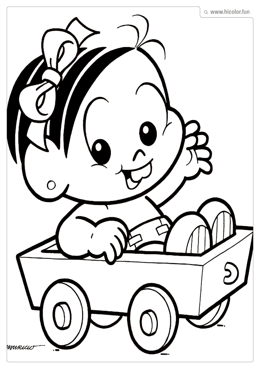 DESENHO PARA COLORIR DA TURMA DA MôNICA BABY BEBE MôNICA