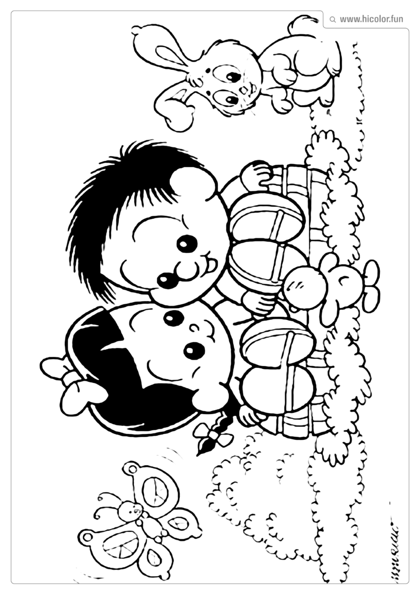 DESENHO PARA COLORIR DA TURMA DA MôNICA BABY BEBE ROSINHA E CHICO BENTO