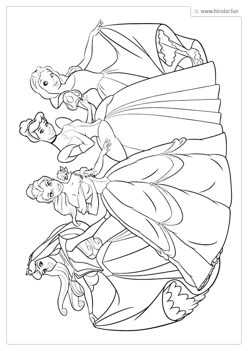 DESENHO PARA COLORIR DAS PRINCESAS DISNEY