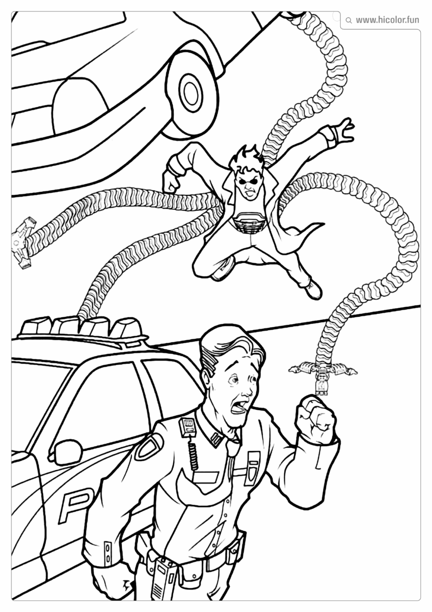 DESENHO PARA COLORIR DE DR OCOTPUS