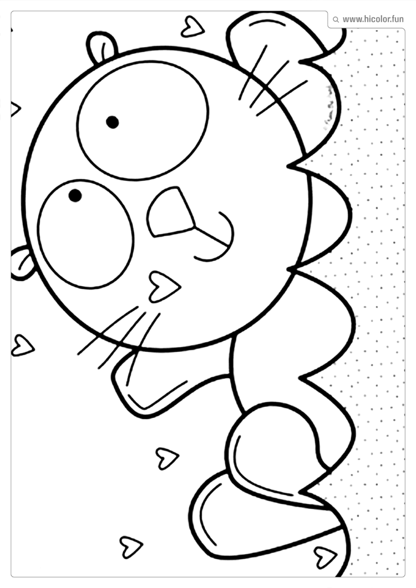 DESENHO PARA COLORIR DE GATO FOFO NADANDO NA PRAIA PARA IMPRIMIR