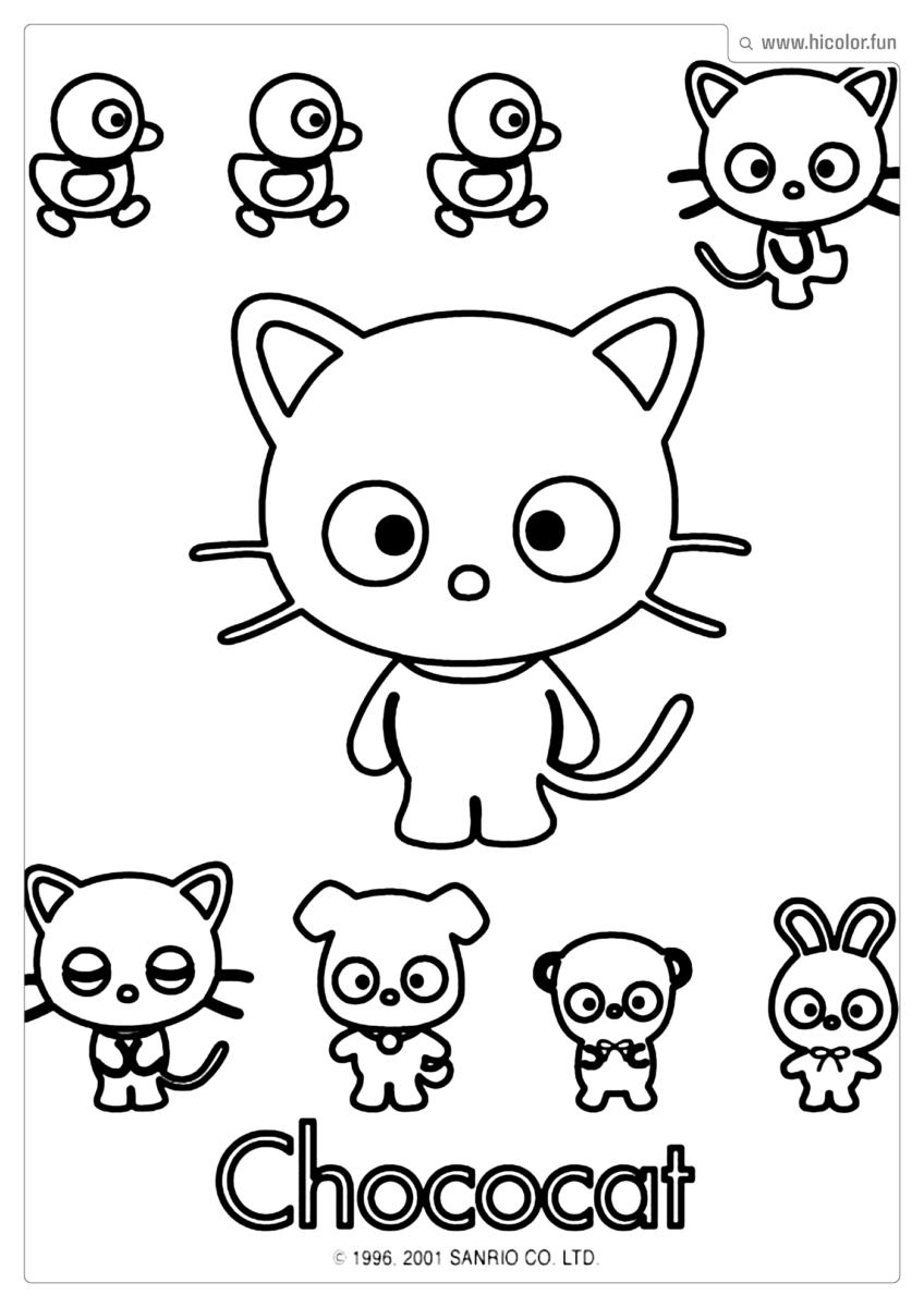 DESENHO PARA COLORIR DE GATO GATOS E GATINHOS FOFOS E KAWAII PARA IMPRIMIR