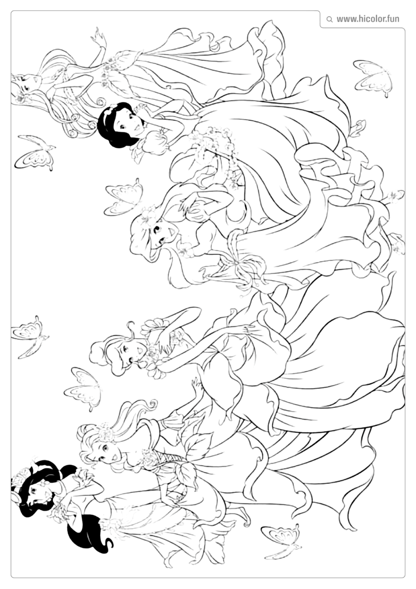 DESENHO PARA COLORIR DE PRINCESAS DA DISNEY