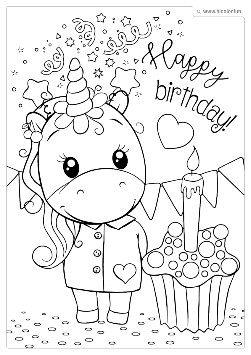 DESENHO PARA COLORIR DE UNICORNIO