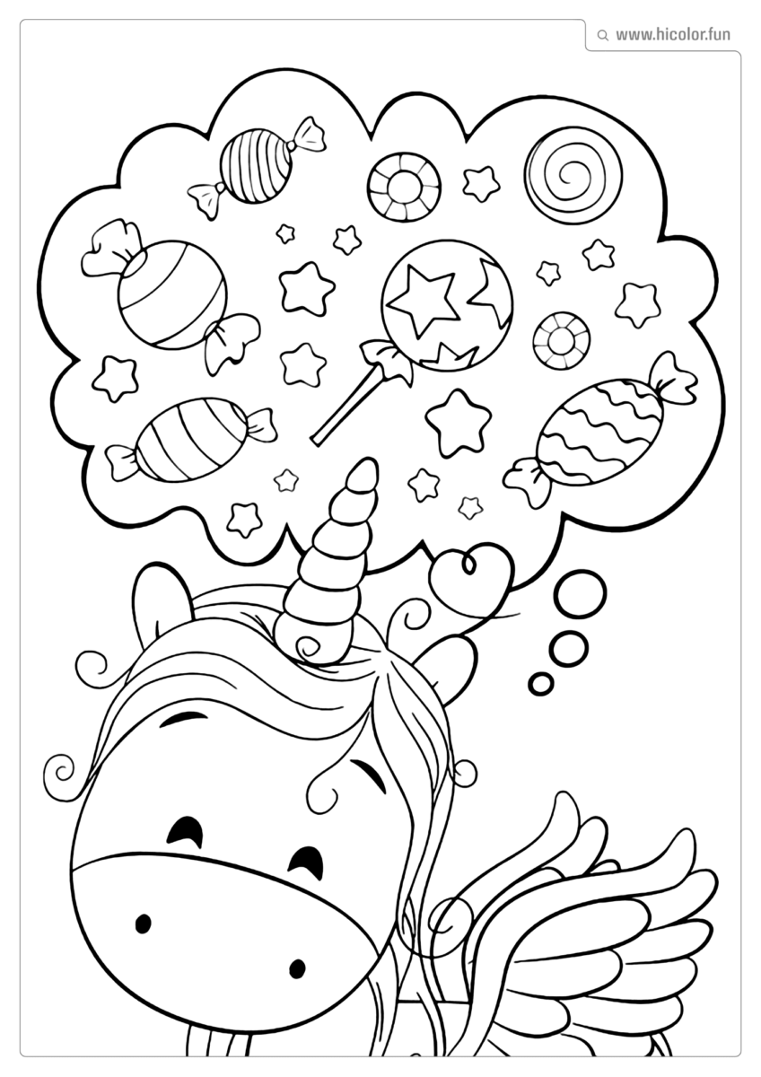 DESENHO PARA COLORIR DE UNICóRNIO