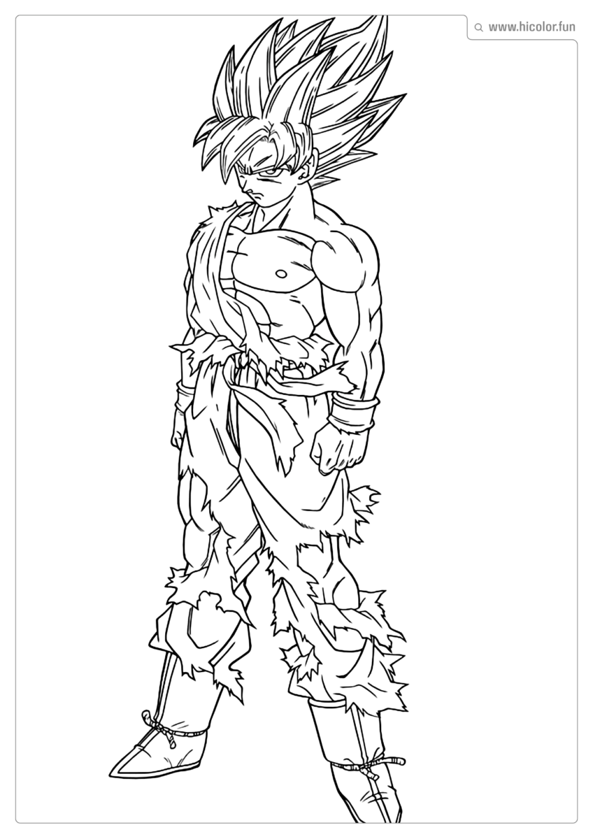 DESENHO PARA COLORIR DO DRAGON BALL Z