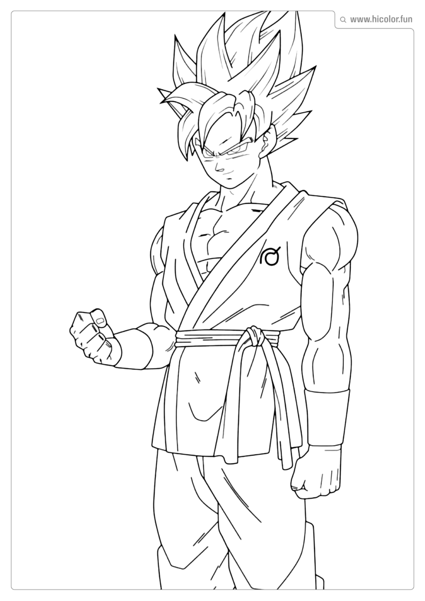 DESENHO PARA COLORIR DO GOKU