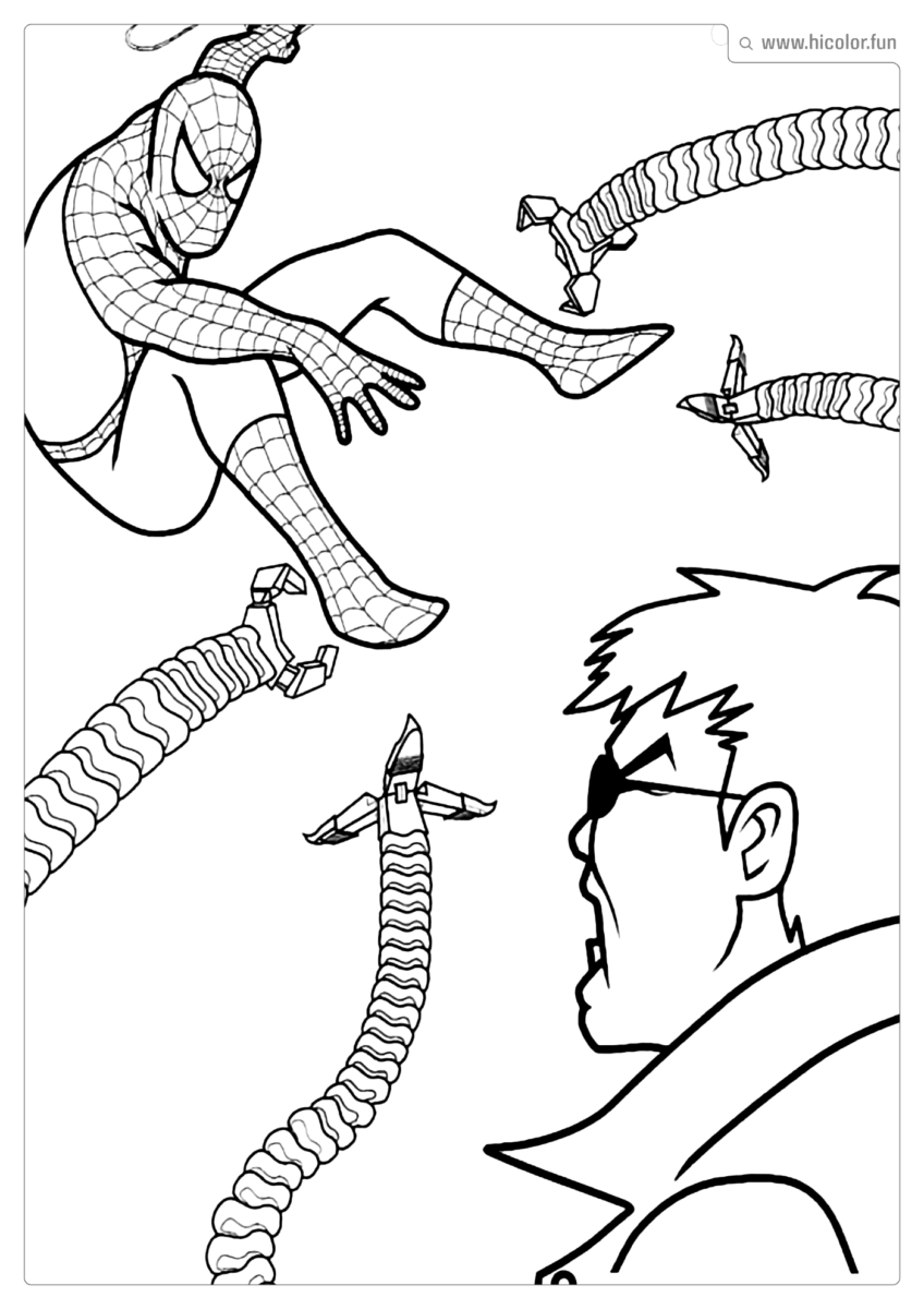 DESENHO PARA COLORIR DO HOMEM ARANHA PARA IMPRIMIR OCTOPUS