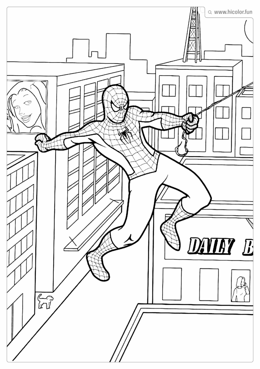 DESENHO PARA COLORIR DO HOMEM ARANHA