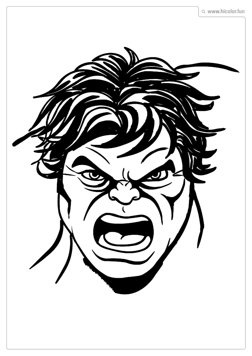 DESENHO PARA COLORIR DO HULK