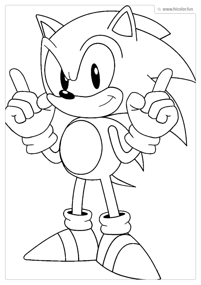 DESENHO PARA COLORIR DO SONIC COMEMORANDO PARA IMPRIMIR