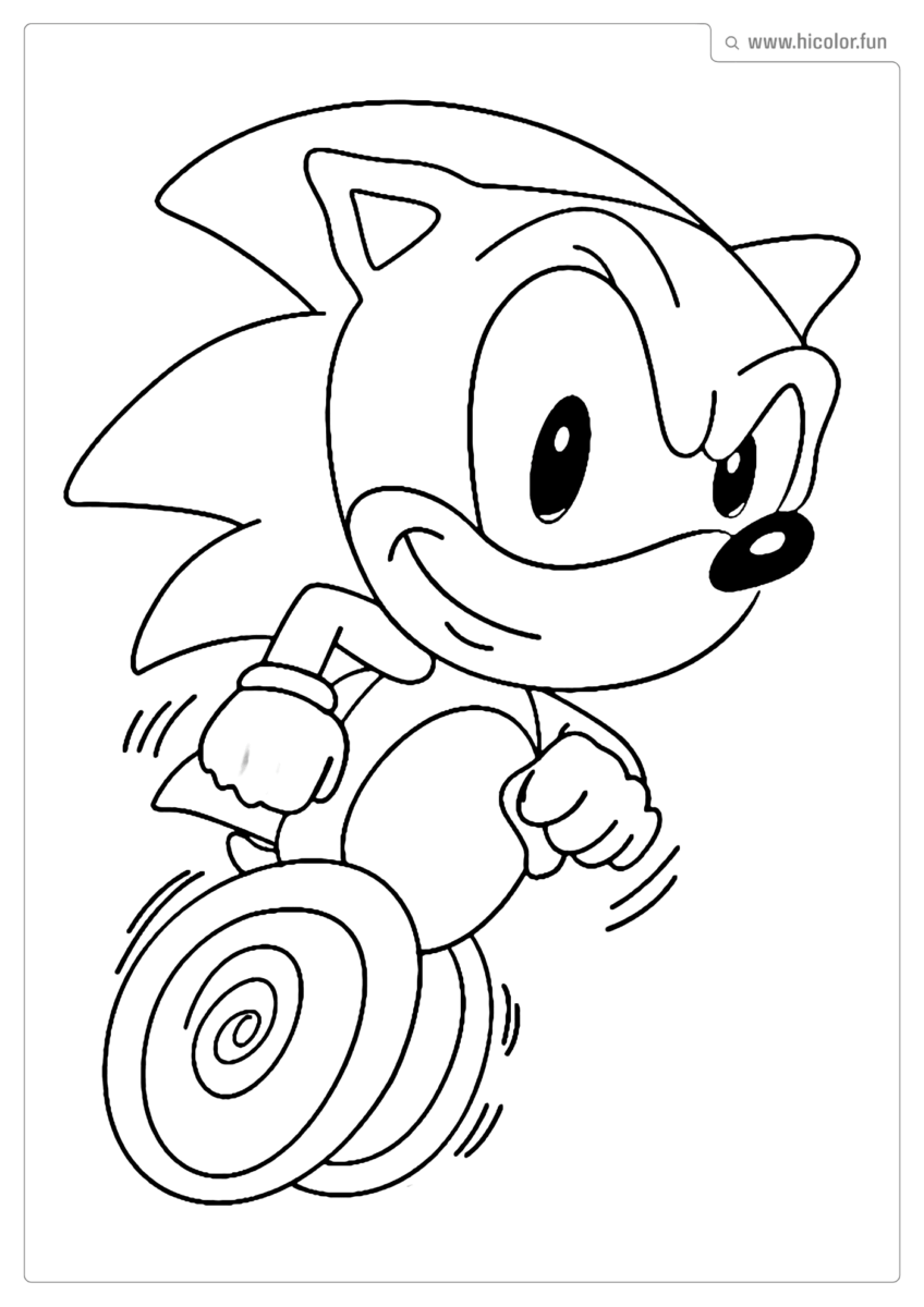 DESENHO PARA COLORIR DO SONIC CORRENDO PARA IMPRIMIR 2