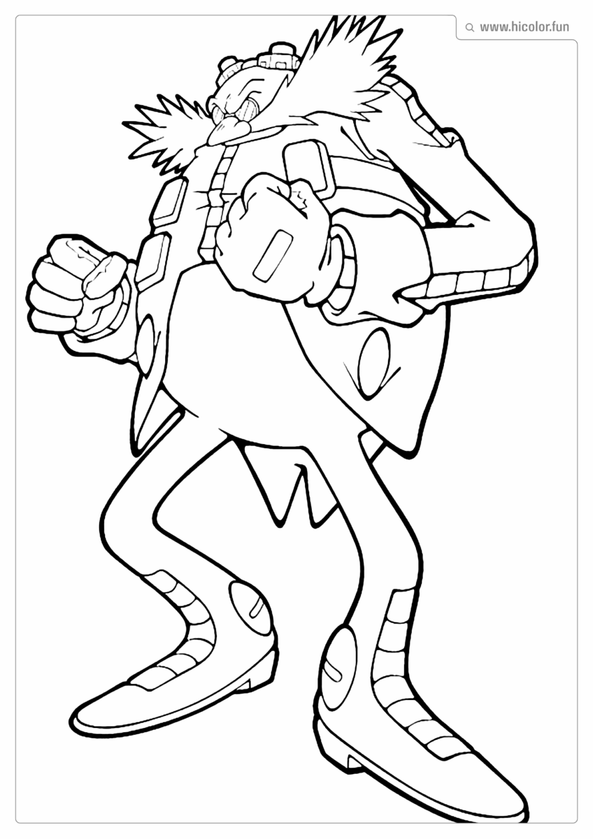 DESENHO PARA COLORIR DO SONIC DOUTOR EGGMAN PARA IMPRIMIR 2