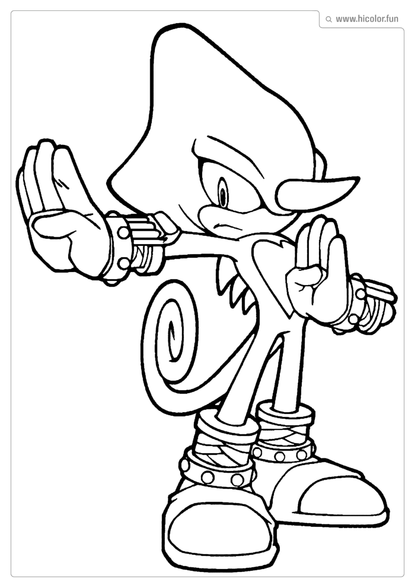 DESENHO PARA COLORIR DO SONIC ESPIO THE CHAMELEON PARA IMPRIMIR