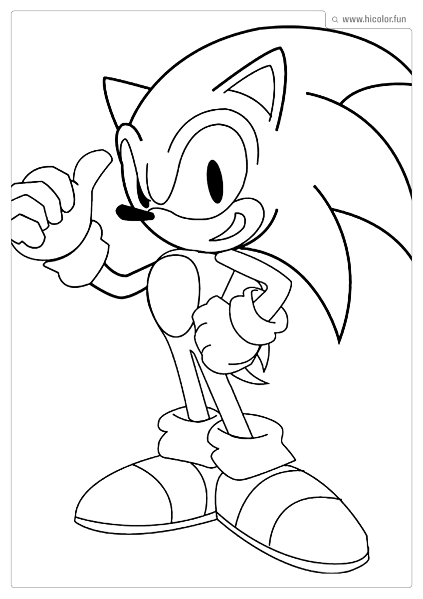 DESENHO PARA COLORIR DO SONIC JOIA PARA IMPRIMIR