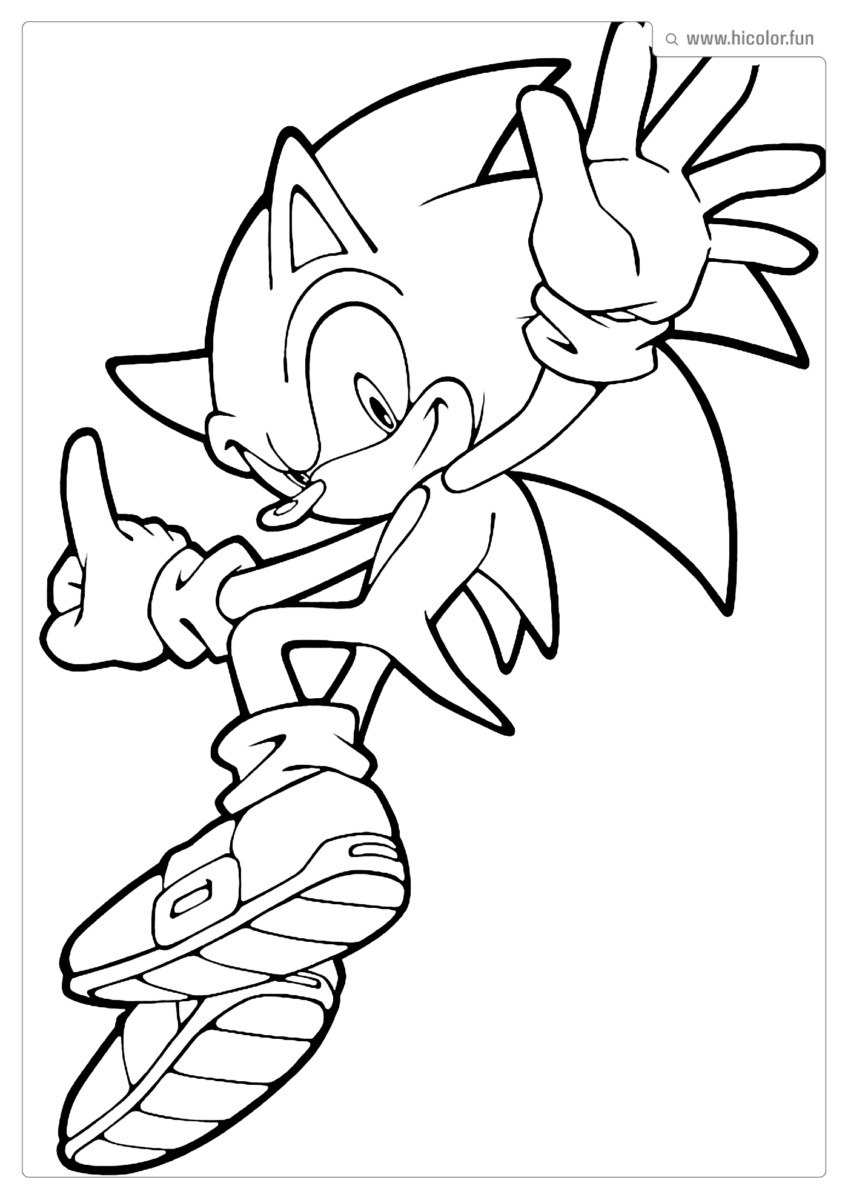 DESENHO PARA COLORIR DO SONIC LUTA PARA IMPRIMIR