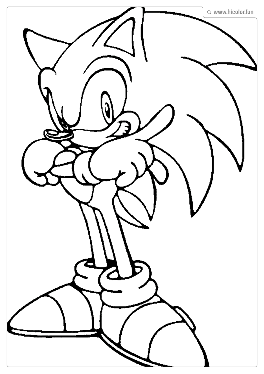 DESENHO PARA COLORIR DO SONIC PARA IMPRIMIR