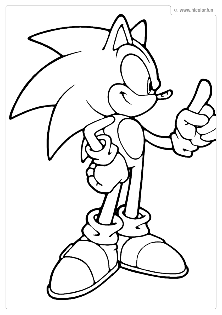 DESENHO PARA COLORIR DO SONIC SéRIO PARA IMPRIMIR