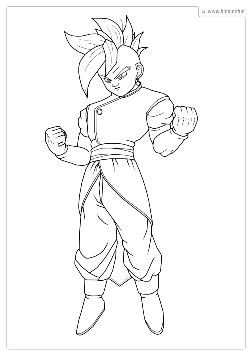 DESENHO PARA COLORIR DRAGON BALL SUPER