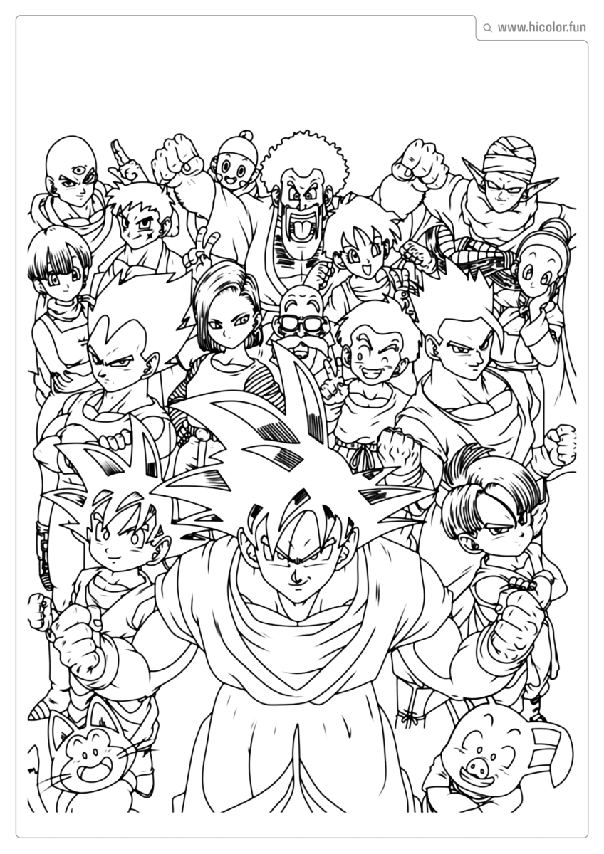 DESENHO PARA COLORIR DRAGON BALL