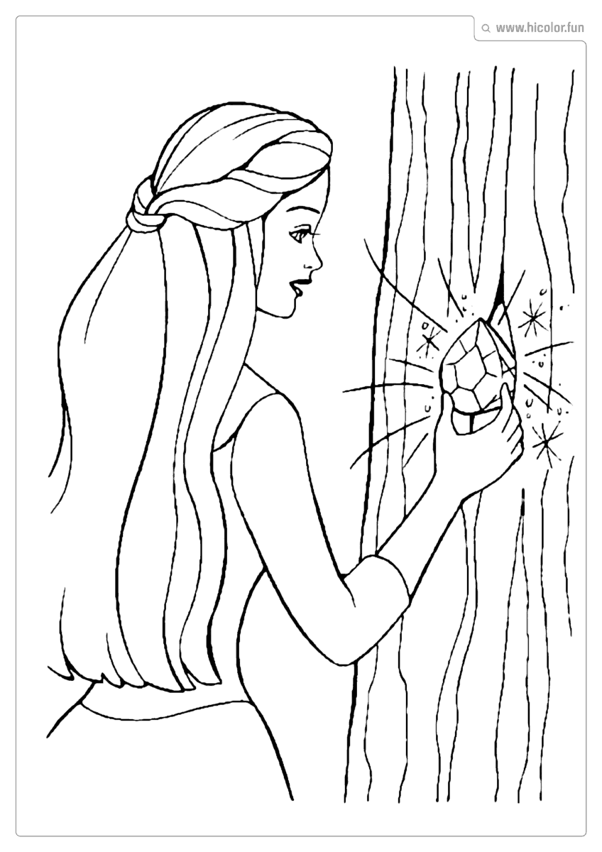 DESENHO PARA COLORIR E IMPRIMIR DA BARBIE