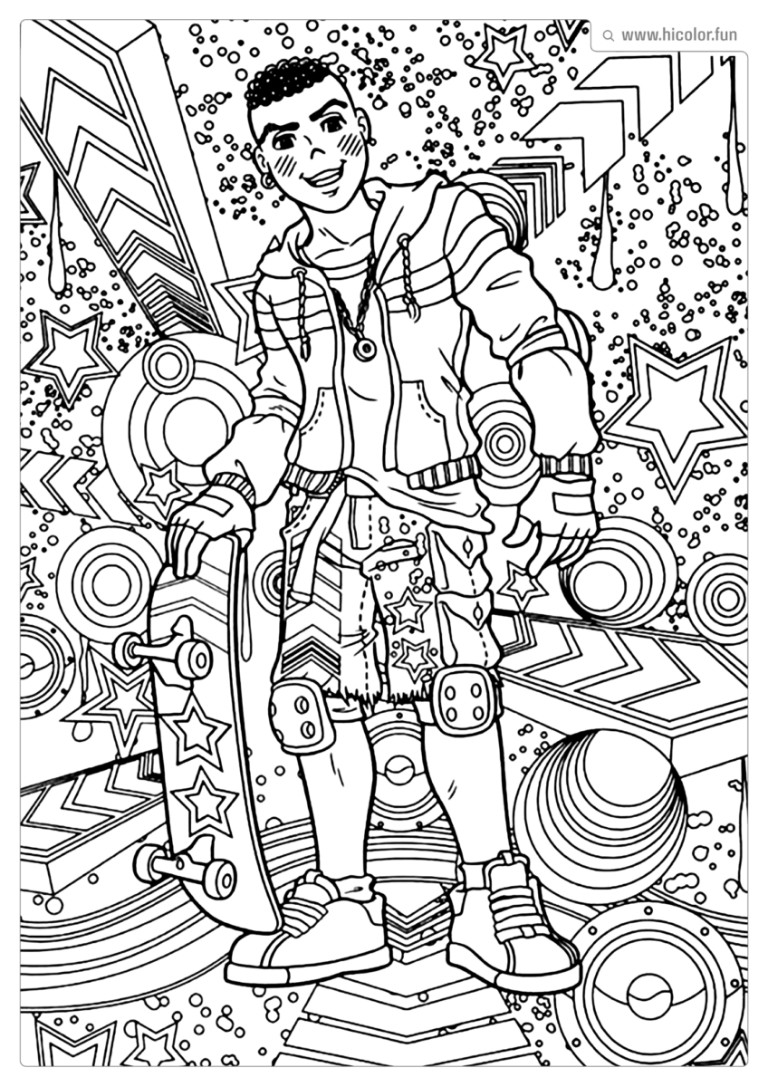 DESENHO PARA COLORIR E IMPRIMIR DA TURMA DA MONICA JOVEM