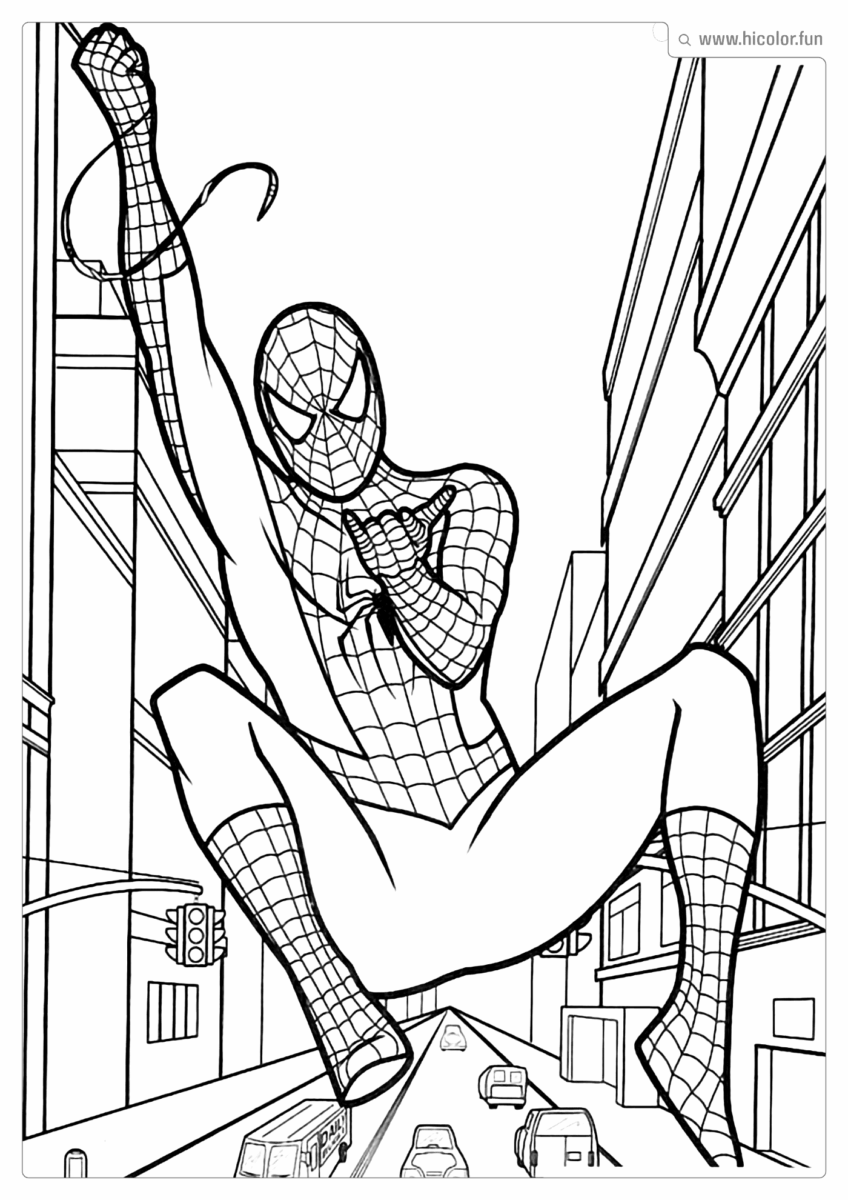 DESENHO PARA COLORIR E IMPRIMIR DO HOMEM ARANHA