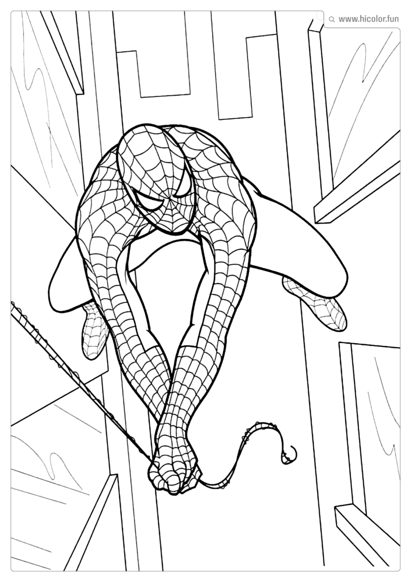 DESENHO PARA COLORIR E IMPRIMIR HOMEM ARANHA