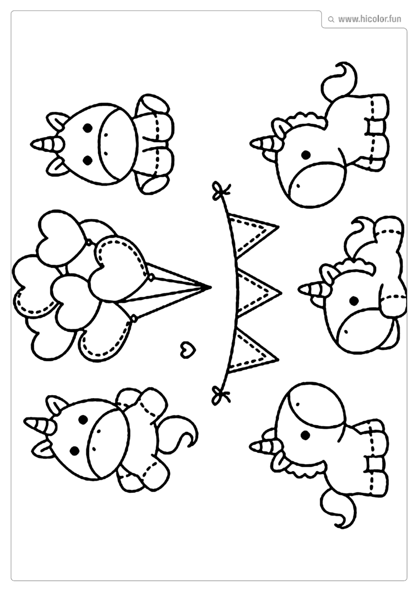 DESENHO PARA COLORIR FESTA UNICóRNIO PARA IMPRIMIR