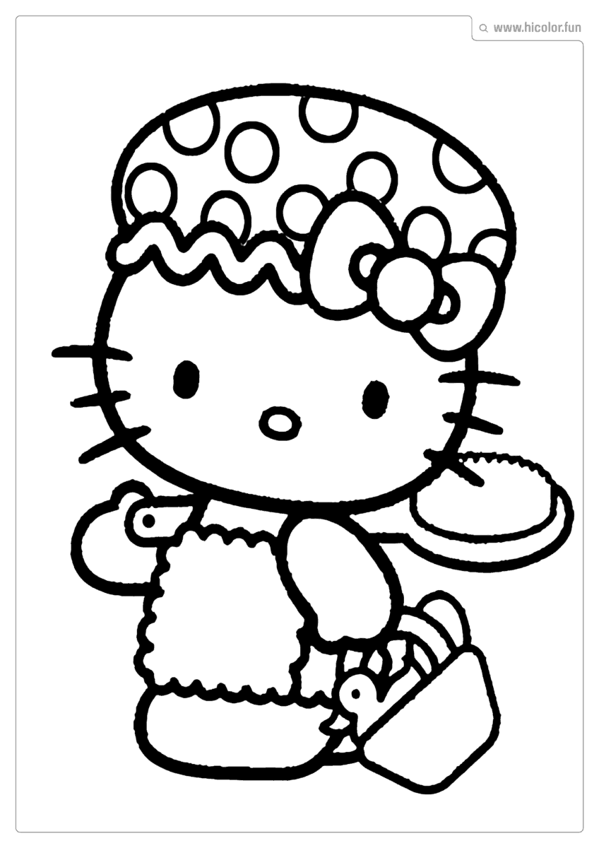 DESENHO PARA COLORIR HELLO KITTY BANHO PARA IMPRIMIR