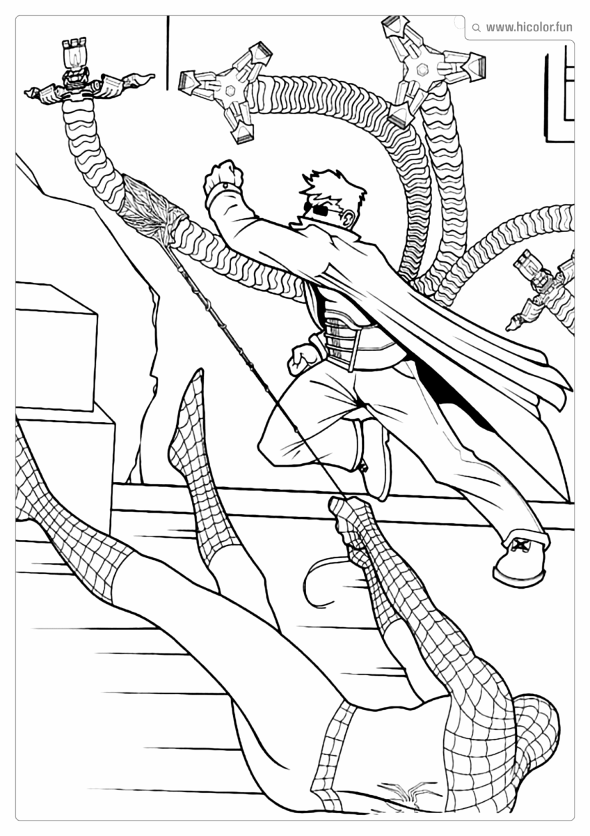 DESENHO PARA COLORIR HOMEM ARANHA IMPRIMIR OTTO OCTAVIUS