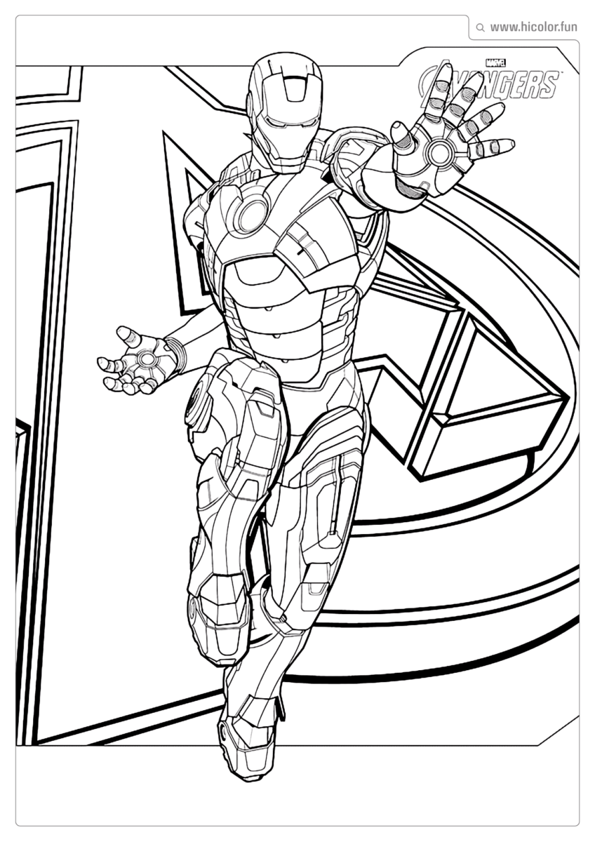 DESENHO PARA COLORIR HOMEM DE FERRO