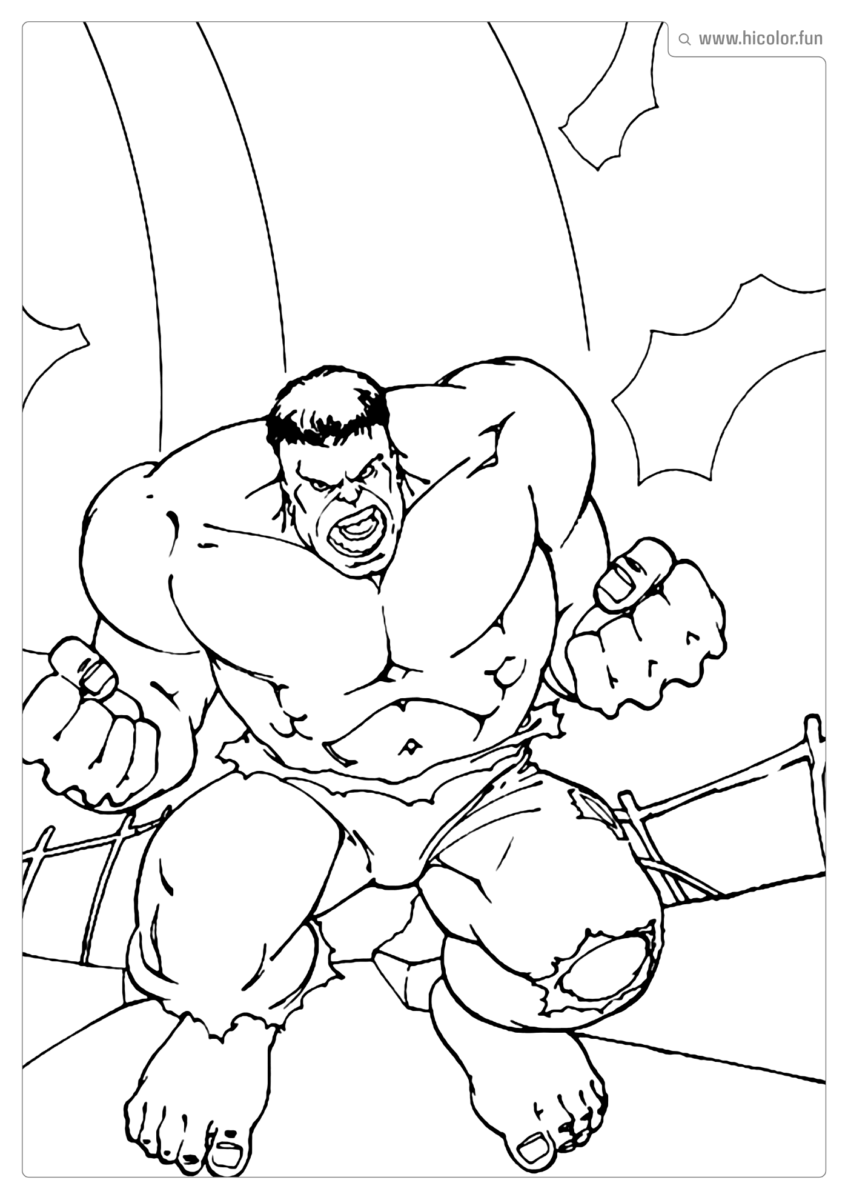 DESENHO PARA COLORIR HULK