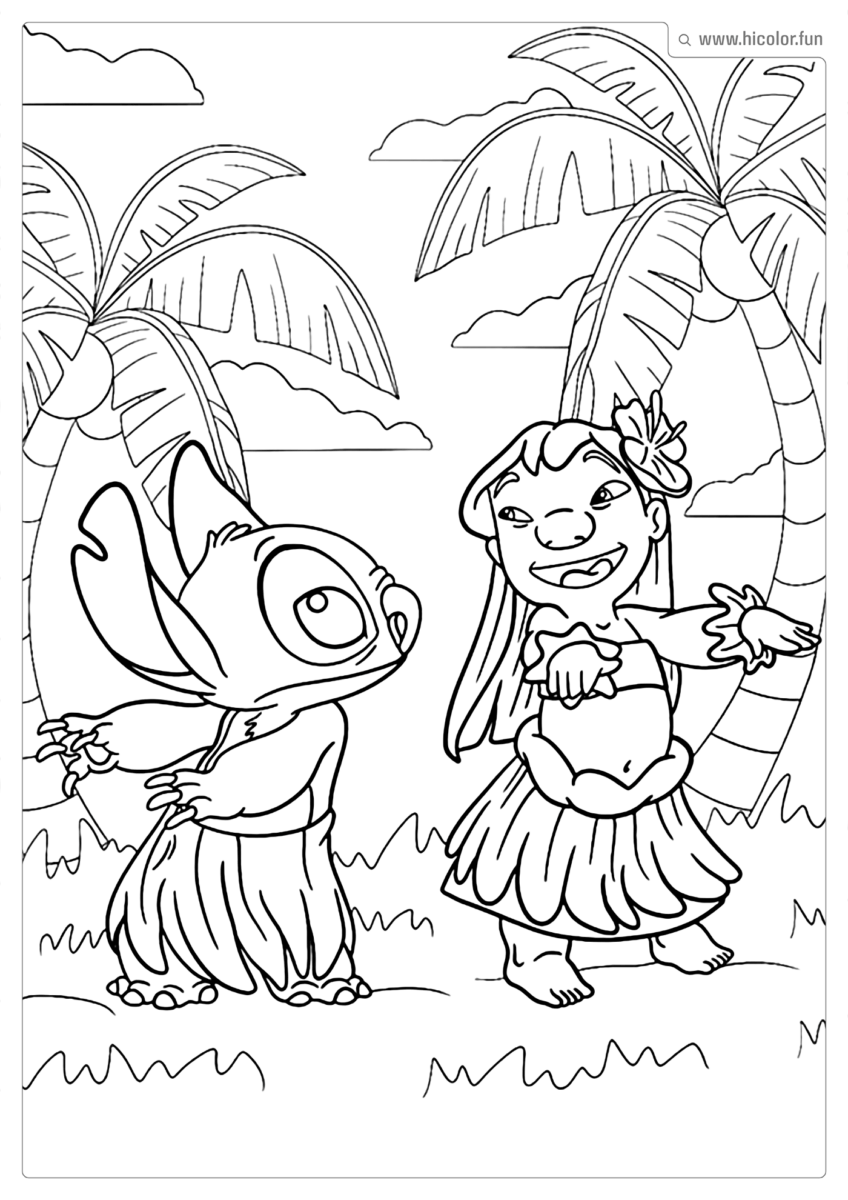 DESENHO PARA COLORIR LILO STITCH